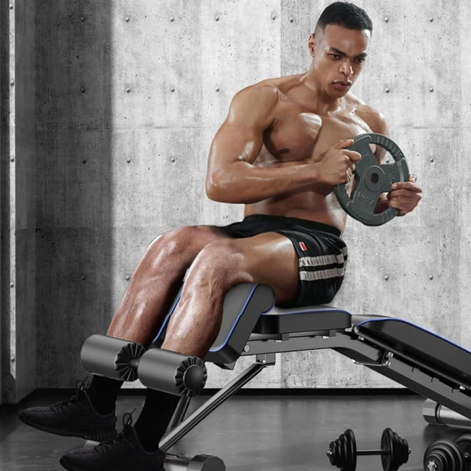 Bench Press Weight Bench Multifunctional Dumbbell Bench Press Hyperextension Roman Chair Ab Workout Equipment for Home Gym Loads 880Lbs image number 6