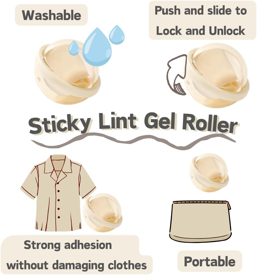 3-Piece Pet Hair Removal Set: Reusable Sticky Gel Lint Roller, Lint Remover Brush, and Double-Sided Carpet Rake Scrapper - for Furniture, Clothes, Carpets - Washable Portable Dog & Cat Fur Cleaner image number 3