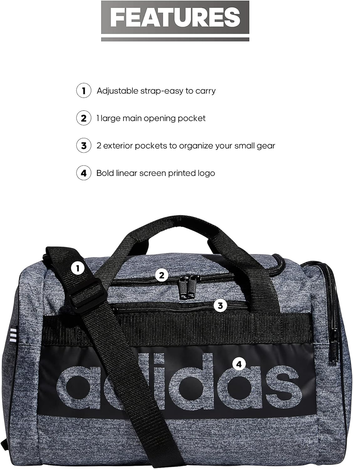 Adidas Unisex Court Lite Duffel Bag image number 3