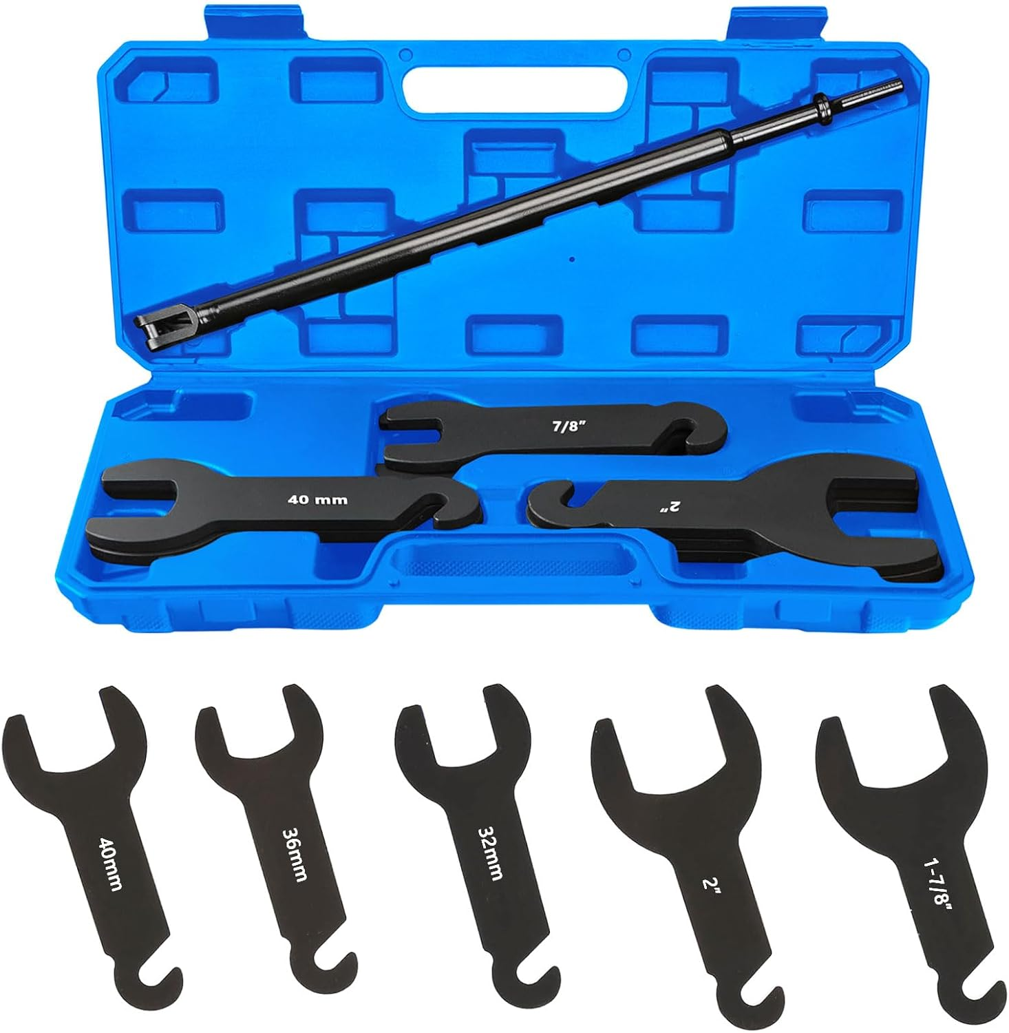 8PCS Fan Clutch Removal Tool Kit, 43300 Pneumatic Fan Clutch Wrench Set, Pneumatic Tools Air Tool Kit Durable Steel Auto Repair Spanner Kit Compatible with Ford, GM, Chrysler, Jeep Vehicles image number 5