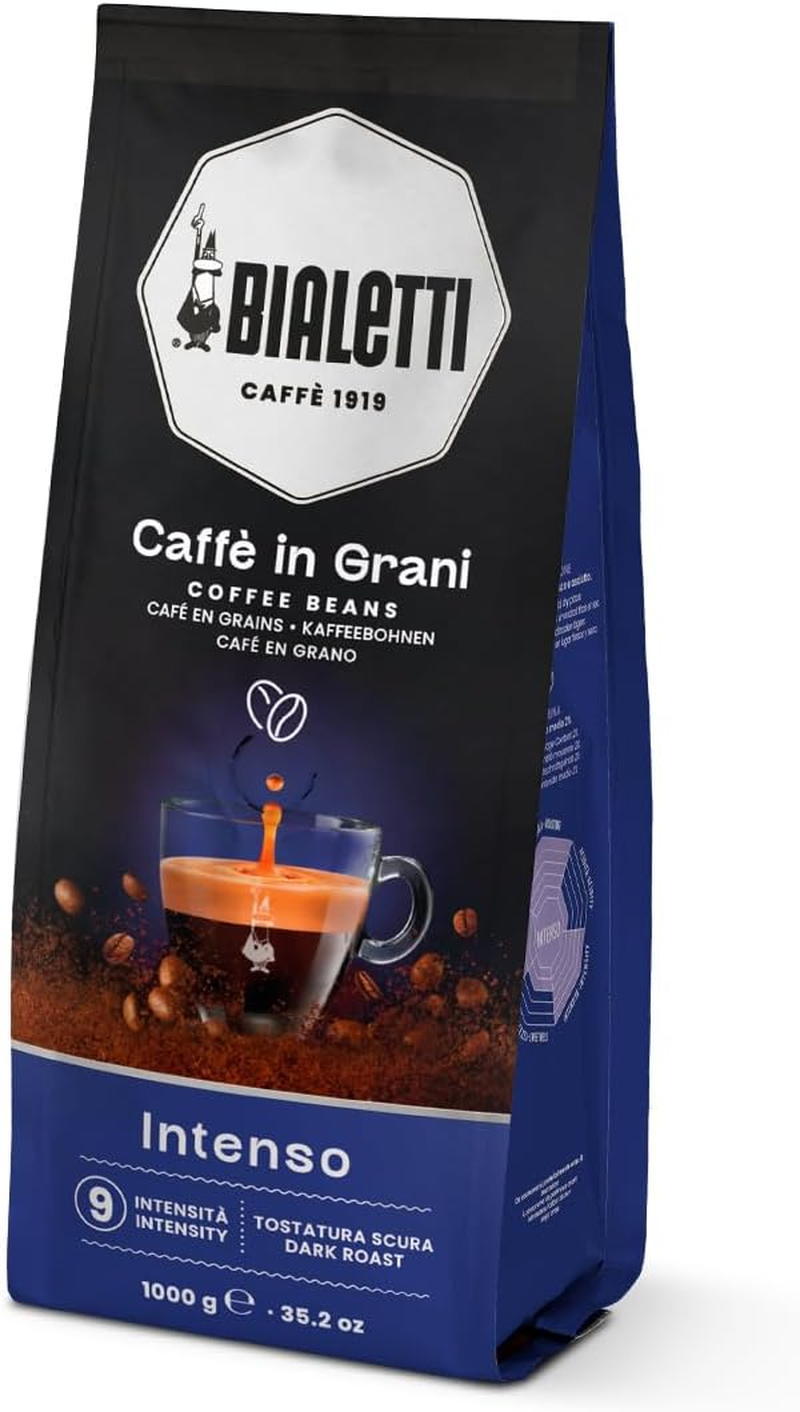 Bialetti - Coffee Beans Esperto Grani, Intenso Flavour, Dark Roast and Full Bodied, Intensity 9, 1Kg image number 3