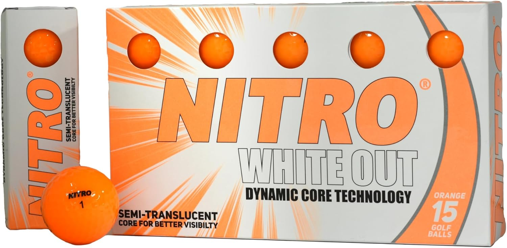 Nitro White Out Golf Balls [15-Ball]