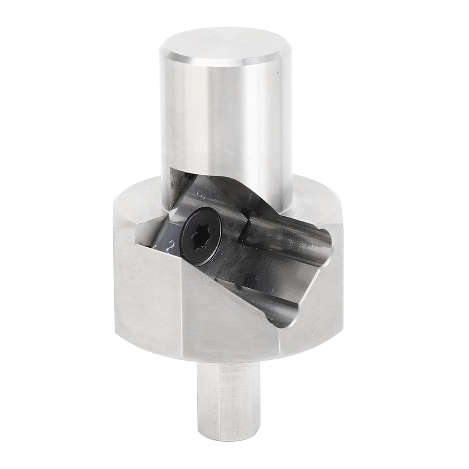 Jiawu 1 Count Hole Chamfer Reamer Tool, 20Mm Dog Hole Chamfer Reamer, Stainless Steel, T10 Alloy Blade, 9Mm Hex Shank, Woodworking Tool image number 4