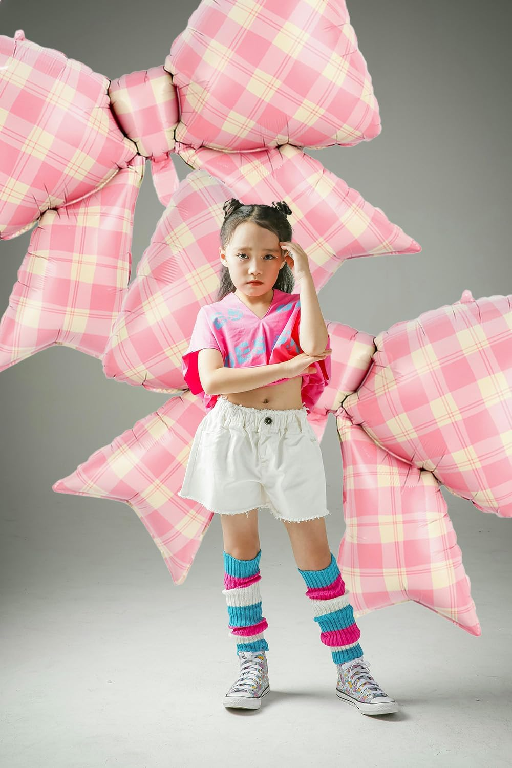 38 Inch Large Pink Plaid Bow Foil Balloons,Giant Matte Pink Bowknot Mylar Helium Balloon for Girl Women Birthday Decorations,Baby Shower Bride Engagement Wedding Decor Bachelorette Party Supplie 2 Pcs image number 5