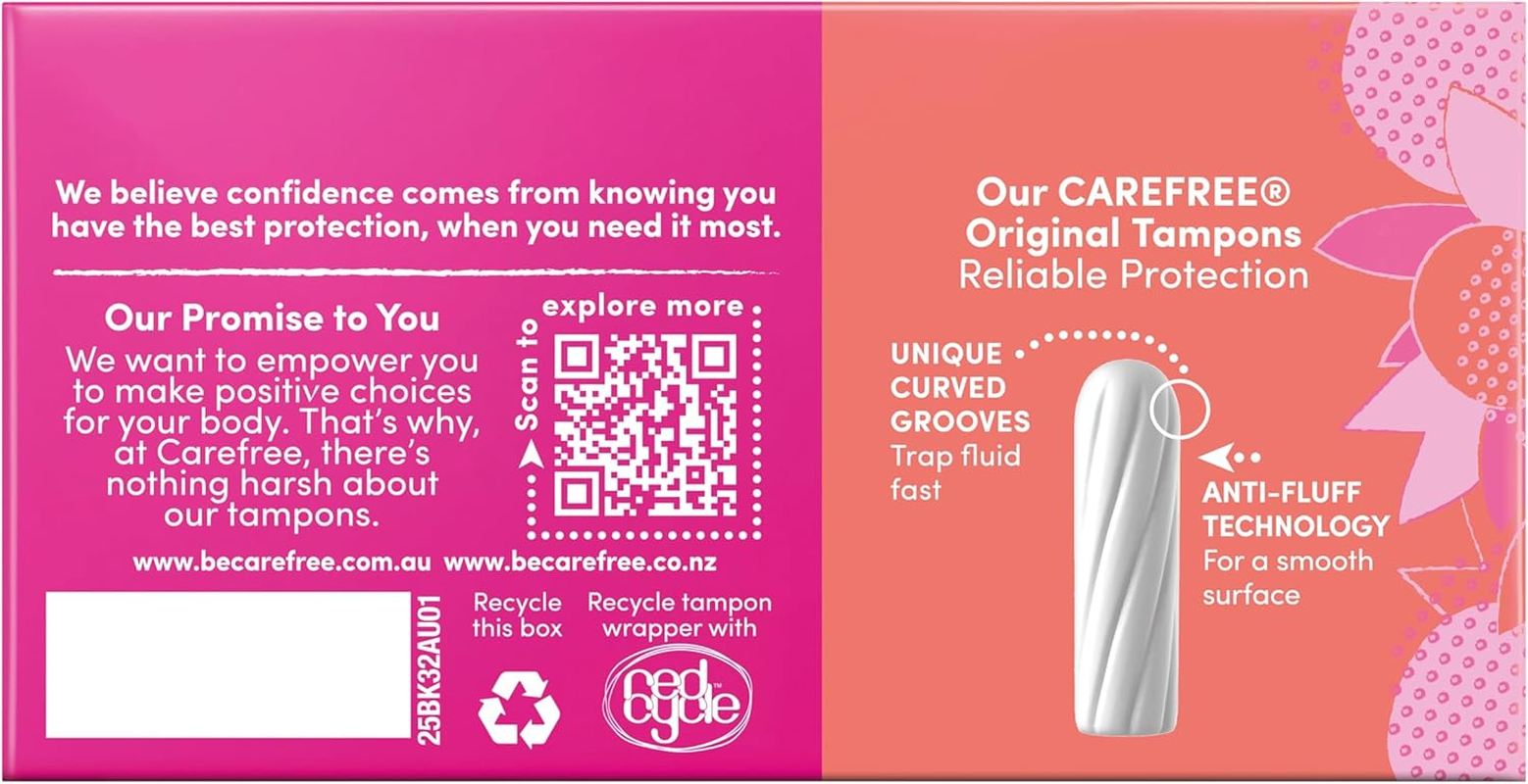 Carefree Standard Original Regular Tampon (Pack of 32) image number 1