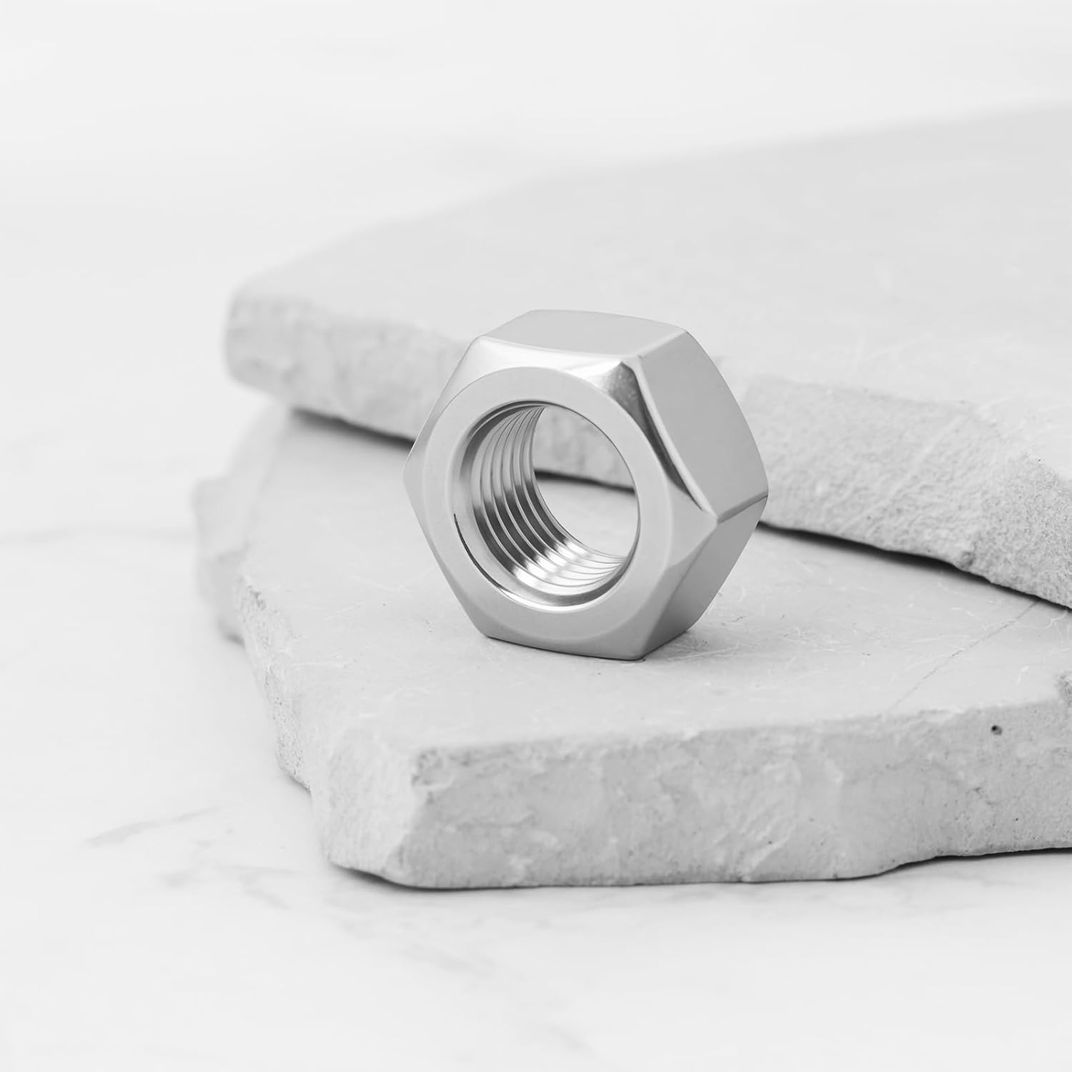 YINETTECH 4PCS M12 X 1.25 Stainless Steel Full Nuts Right Hand Thread Compatible with Machinery and Equipment Connections image number 5