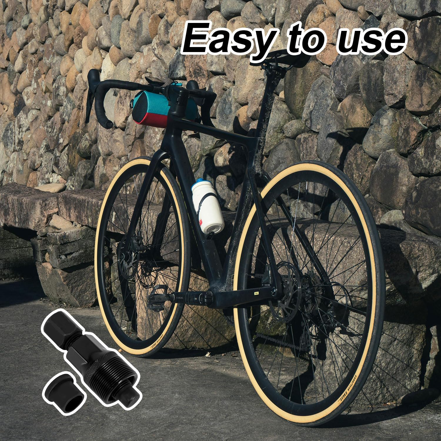 Gosknor 2 Sets Bicycle Crank Puller, Crank Arm Puller Bike Crank Removal Tool Crank Remover for Bicycle Repair & Maintenance (Black) image number 6