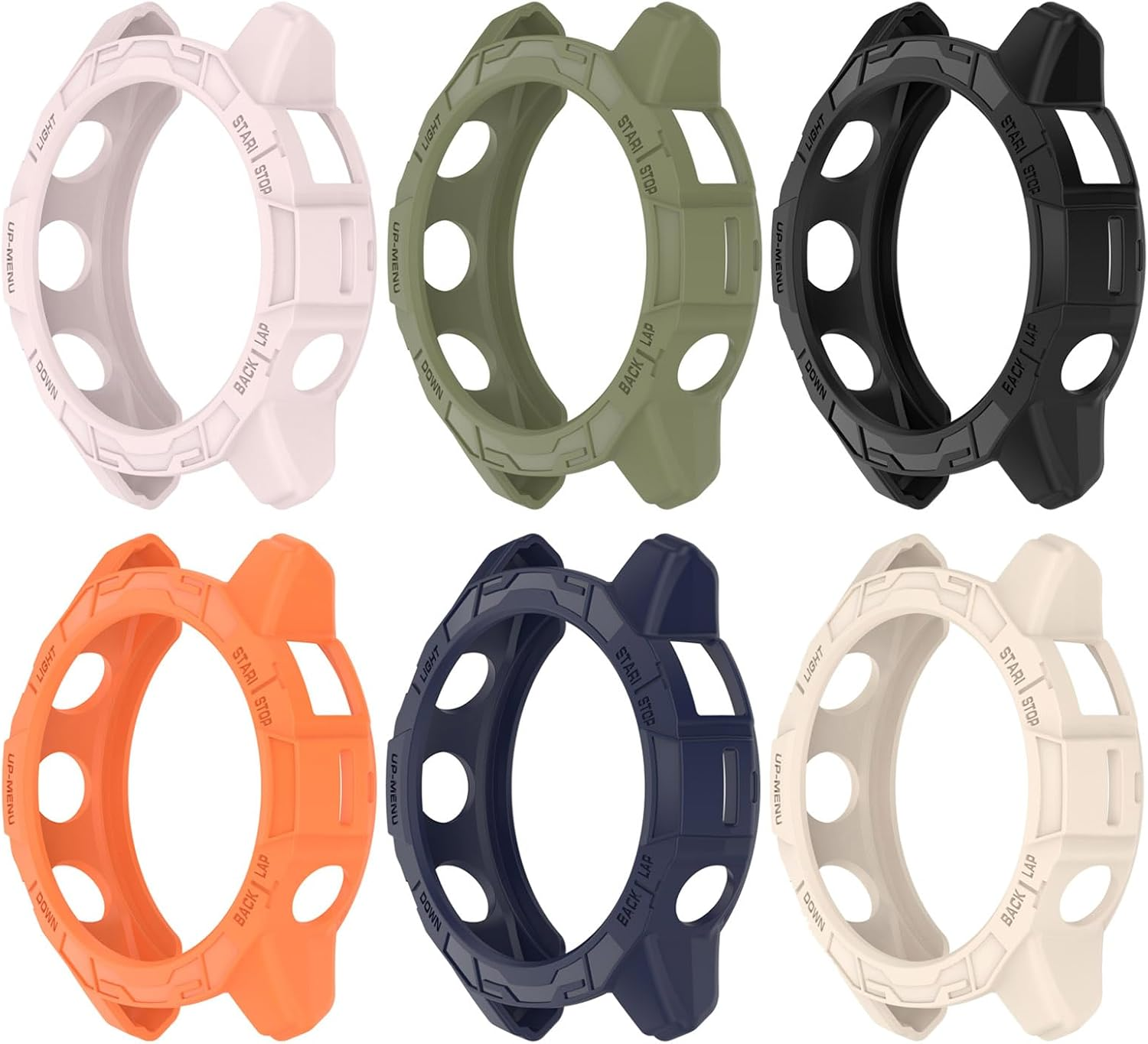 Chofit Cases Compatible with Garmin Epix Pro Gen 2 47Mm/Fenix 7 Pro/Fenix 7 Case, TPU Protective Cases for Watch Frame Protector Accessories (Black+Blue+Green)