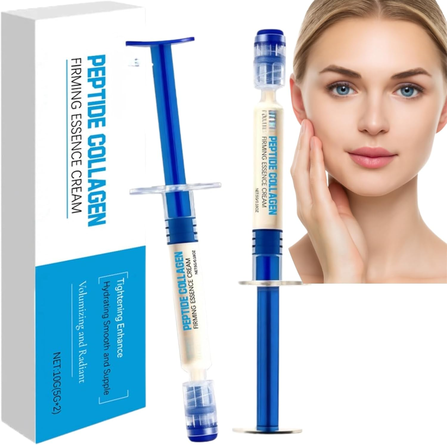 Polypeptide Collagen Elastic Essence Cream, Micro-Molecular Collagen anti Wrinkle Lotion, Multi Peptide Firming Moisturizing Face Cream, Deep Hydrating anti Aging Skin Care for Women (2Box)