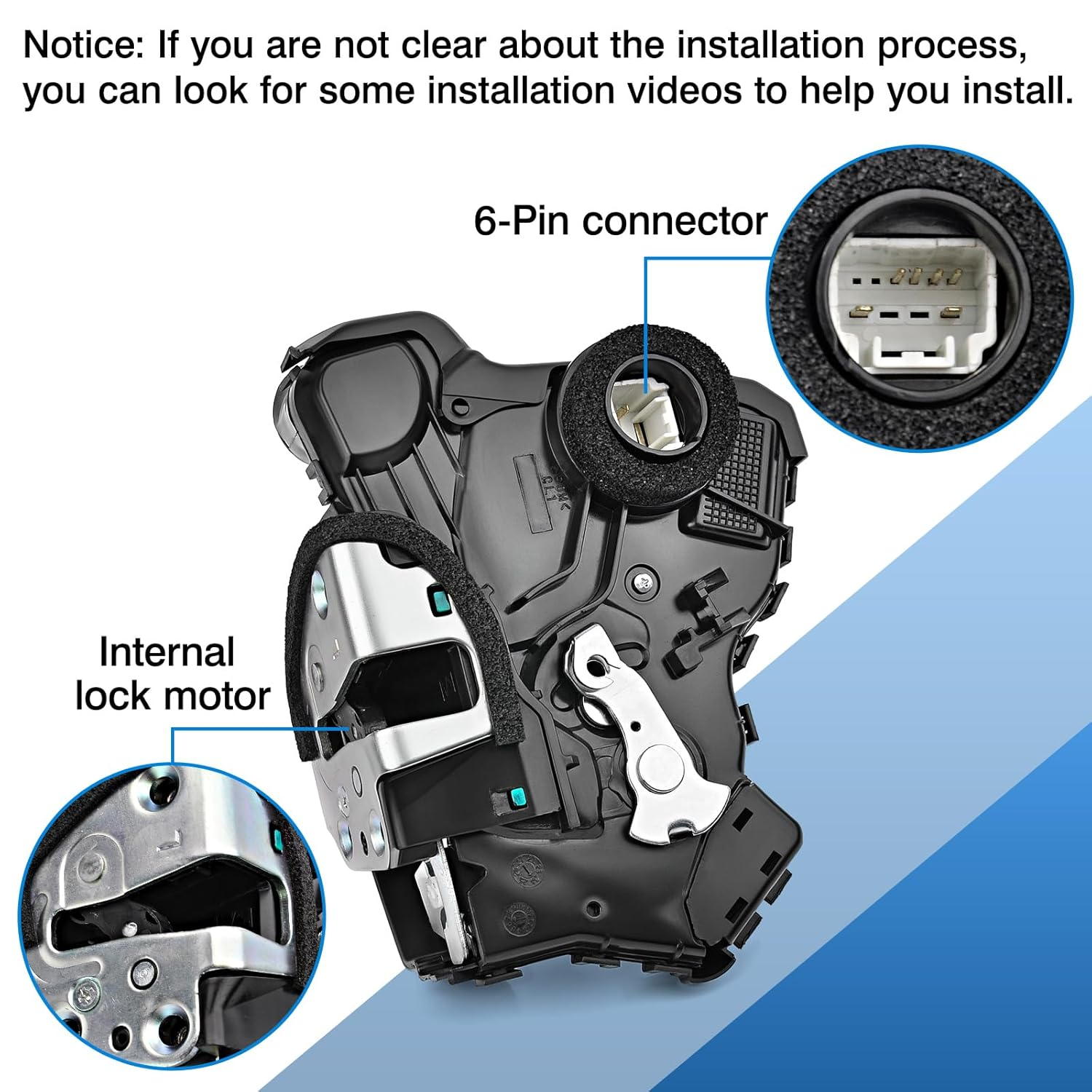 TOP-MAX Door Lock Actuator Motor Compatible with Lexus Scion Toyota 4Runner Camry Corolla Highlander RAV4 Sequoia Sienna Tundra Matrix, Front Left Driver Side Replaces 69040-0C050,69040-06180,931-401 image number 5