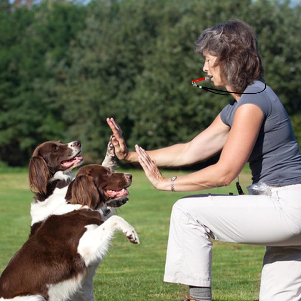 3 Pcs Dog Whistle, Dog Whistle to Stop Barking, Dog Whistle to Make Dogs Come to You, Dog Whistle Training, Dog Whistle to Stop Barking Neighbors Dog, with Lanyard(White, Red, Black) image number 5