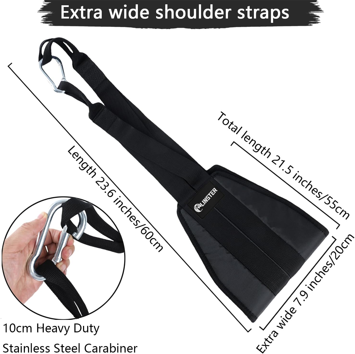Hanging Ab Straps for Pull up Bar (Pair), Rip Resistant Heavy Duty Ab Sling Straps Padded Arm Support Slings for Ab Workout, Leg Raises and Knee Ups, Pull up Straps for Men Women image number 3