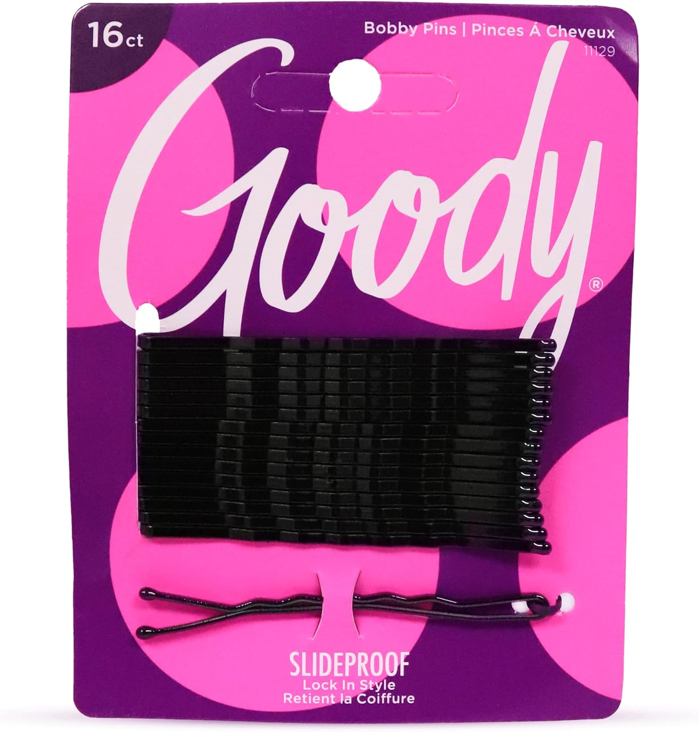 Goody Slideproof Hair Bobby Pins, 26 Count, Metallic Blonde, Slideproof and Lock-In Place, Suitable for All Hair Types, Pain-Free Accessories for Women, Men, Boys and Girls, All Day Comfort - 48 Count (Pack Of 1), Black