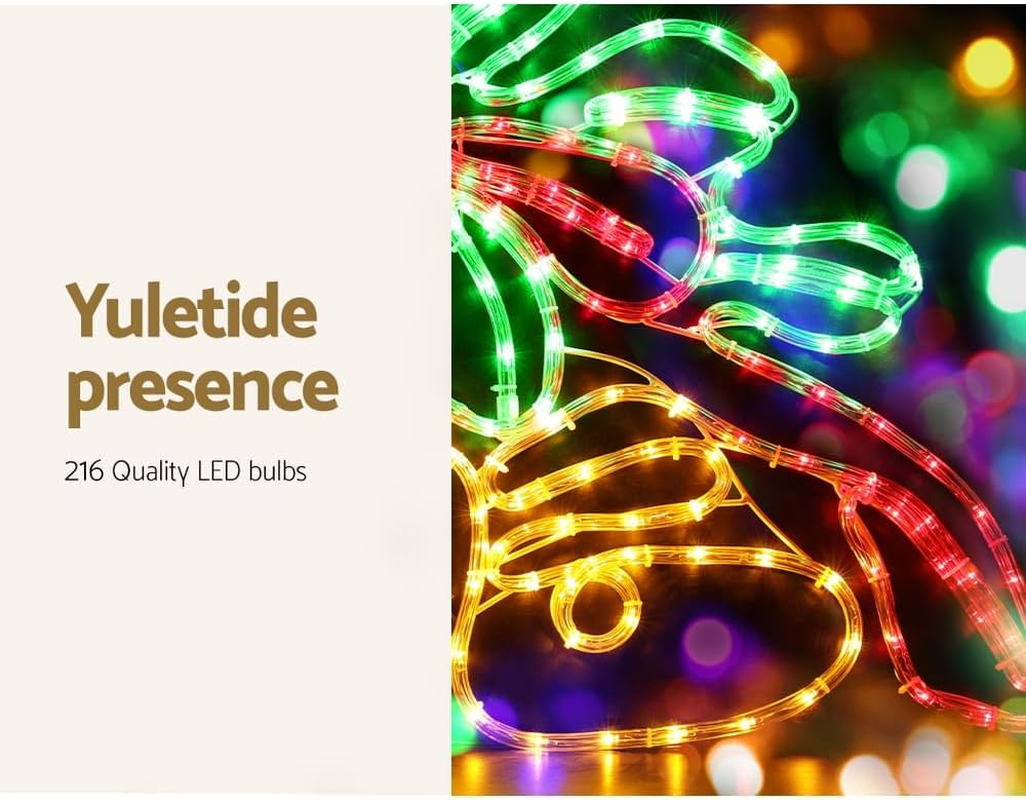 Jingle Jollys Christmas Lights Cold White LED String Light, Indoor Outdoor Decorations, 76Cm Long 216 Bulbs Fairy Bell Water Resistant for Home Indoor Wedding Party Festival Decor image number 3