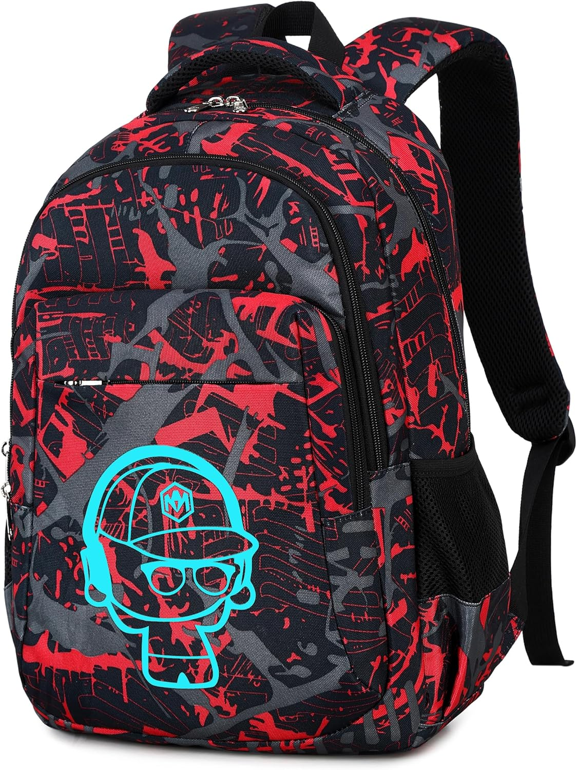 School Backpack Teen Boys Girls Bookbag Daypack School Bag with USB Charging Port