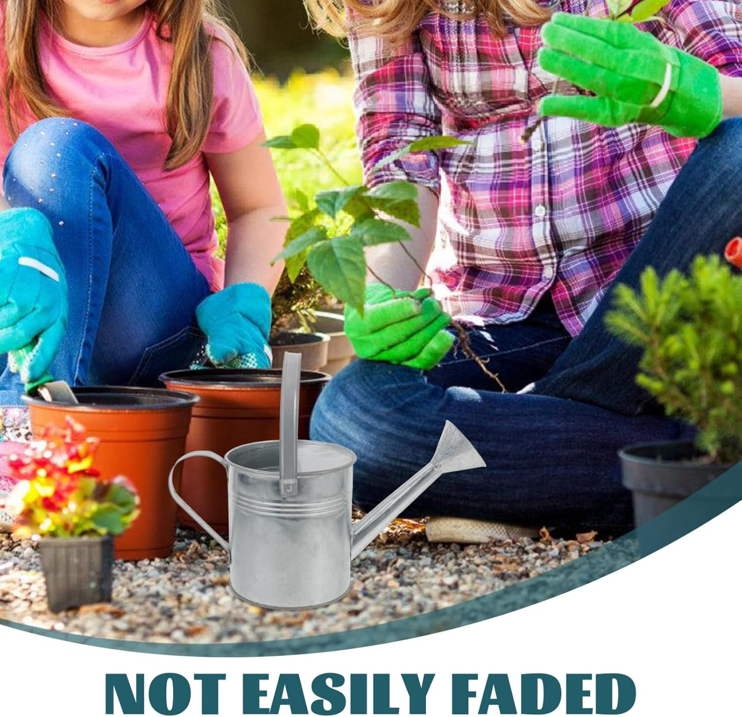 2Pcs Iron Small Kettle Watering Can for Garden Plants Outdoor Bonsai Indoor Flowering