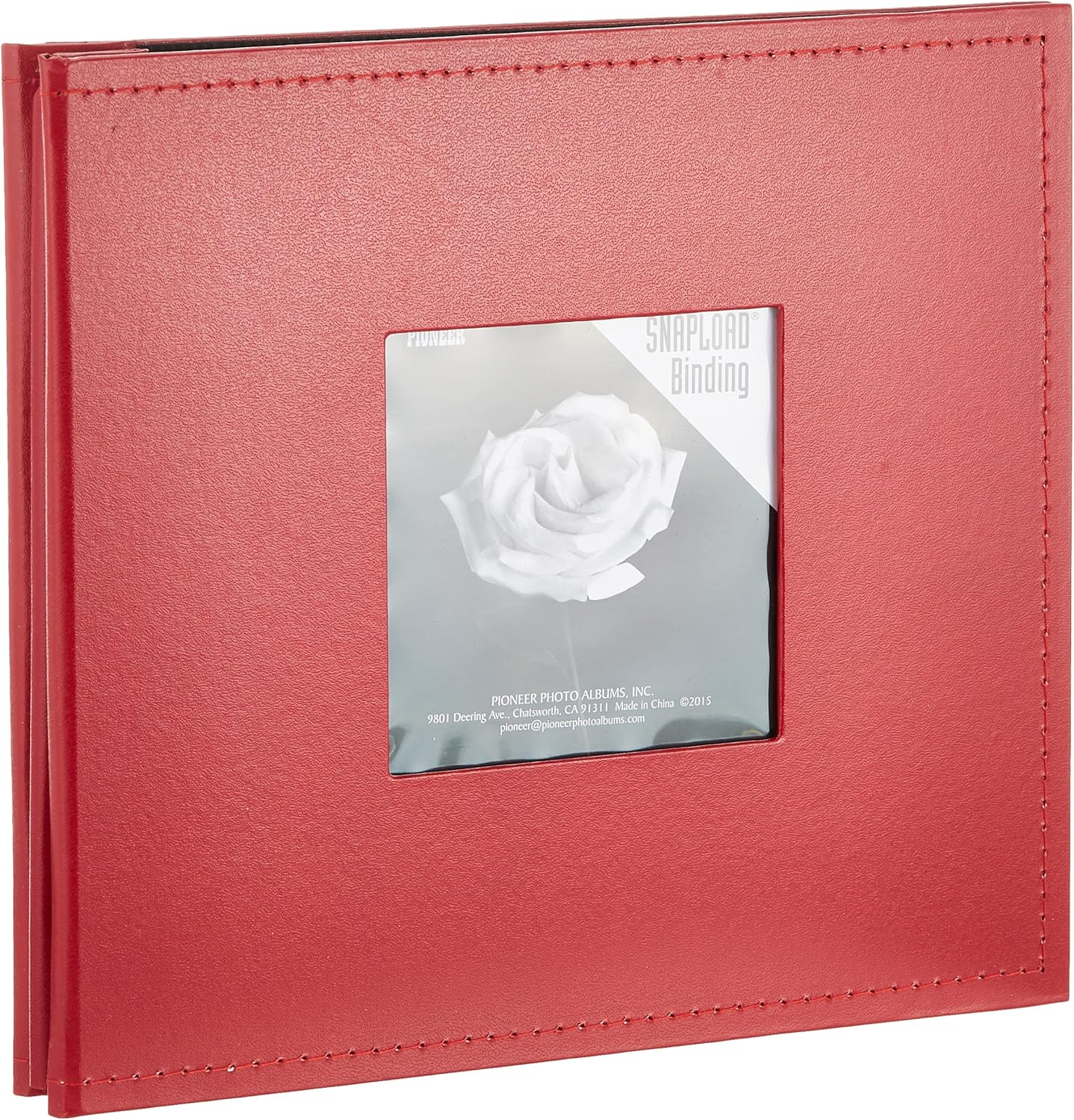 Snapload 8X8 Frame Leatherette Scrapbook, Red