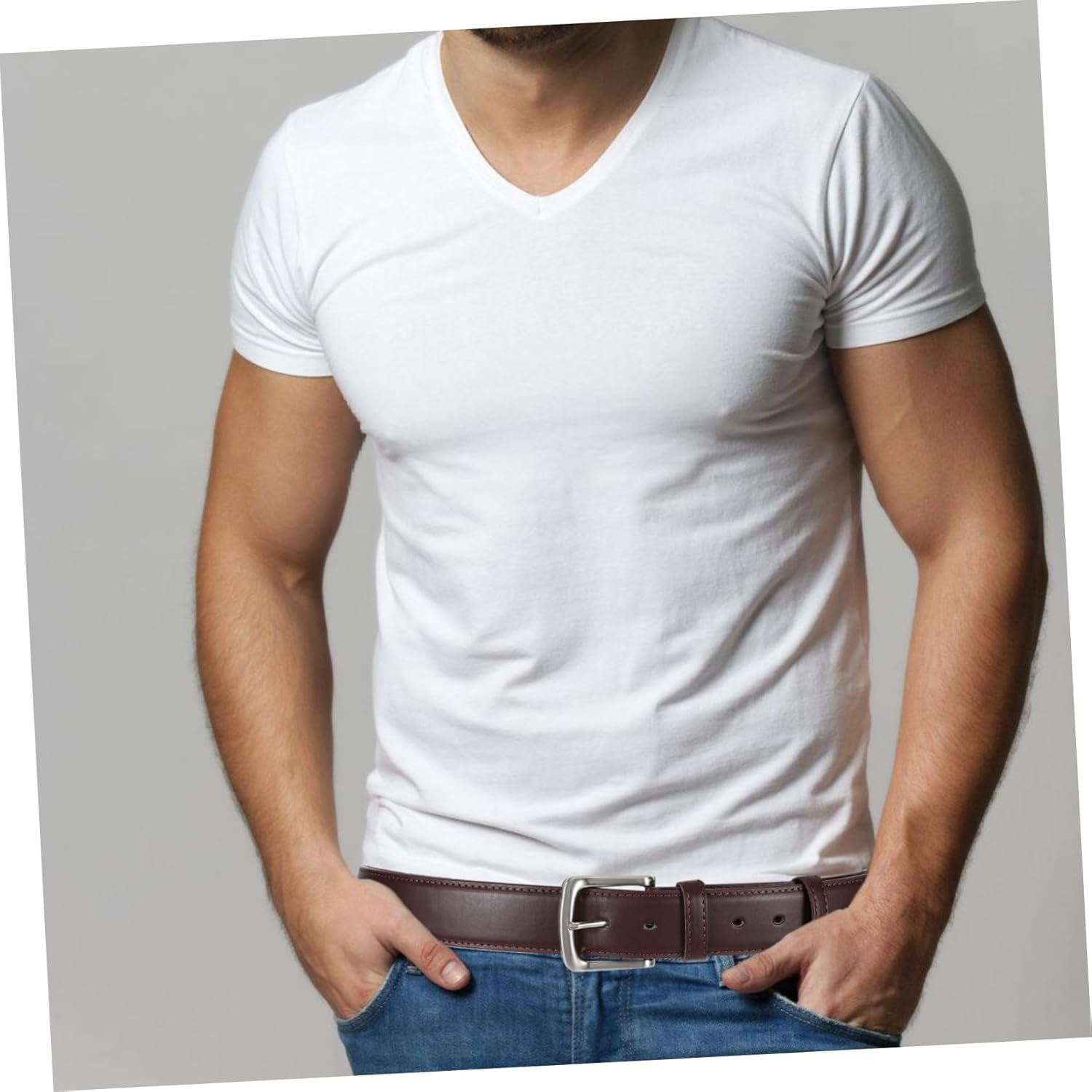 Travel Money Belt for Secure Storage Waistband Wallet with Reliable Zipper Elegant PU Design for Business Trips Jogging and Outdoor Activities Brown - Black image number 2