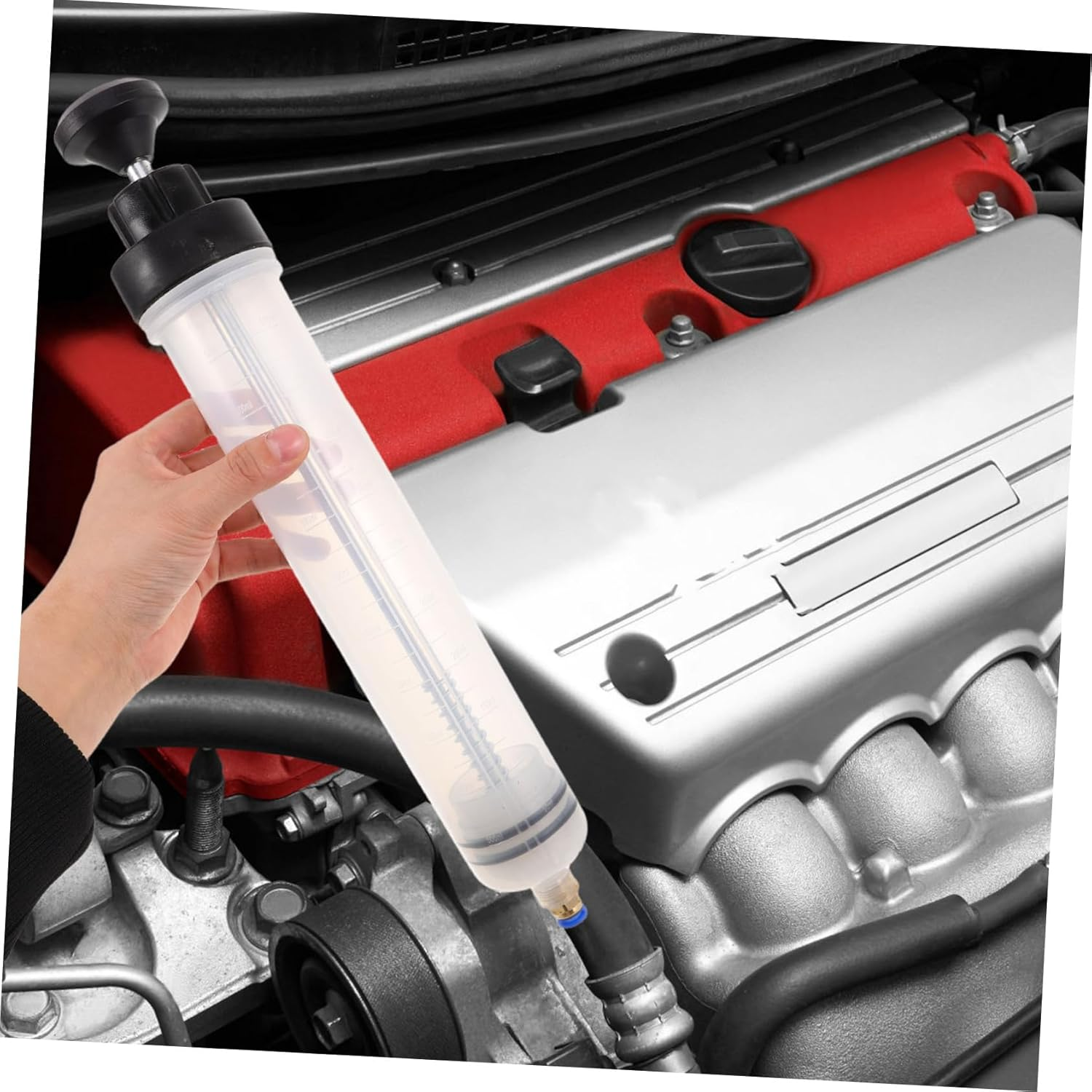 CHICAMPERA Oil Suction Equipment Automotive Suction Tool Multi-Purpose Oil Syringe Transmission Tools Extractor for Change Fluid Extractor for Change Brake Fluid Changer Auto Injection image number 6