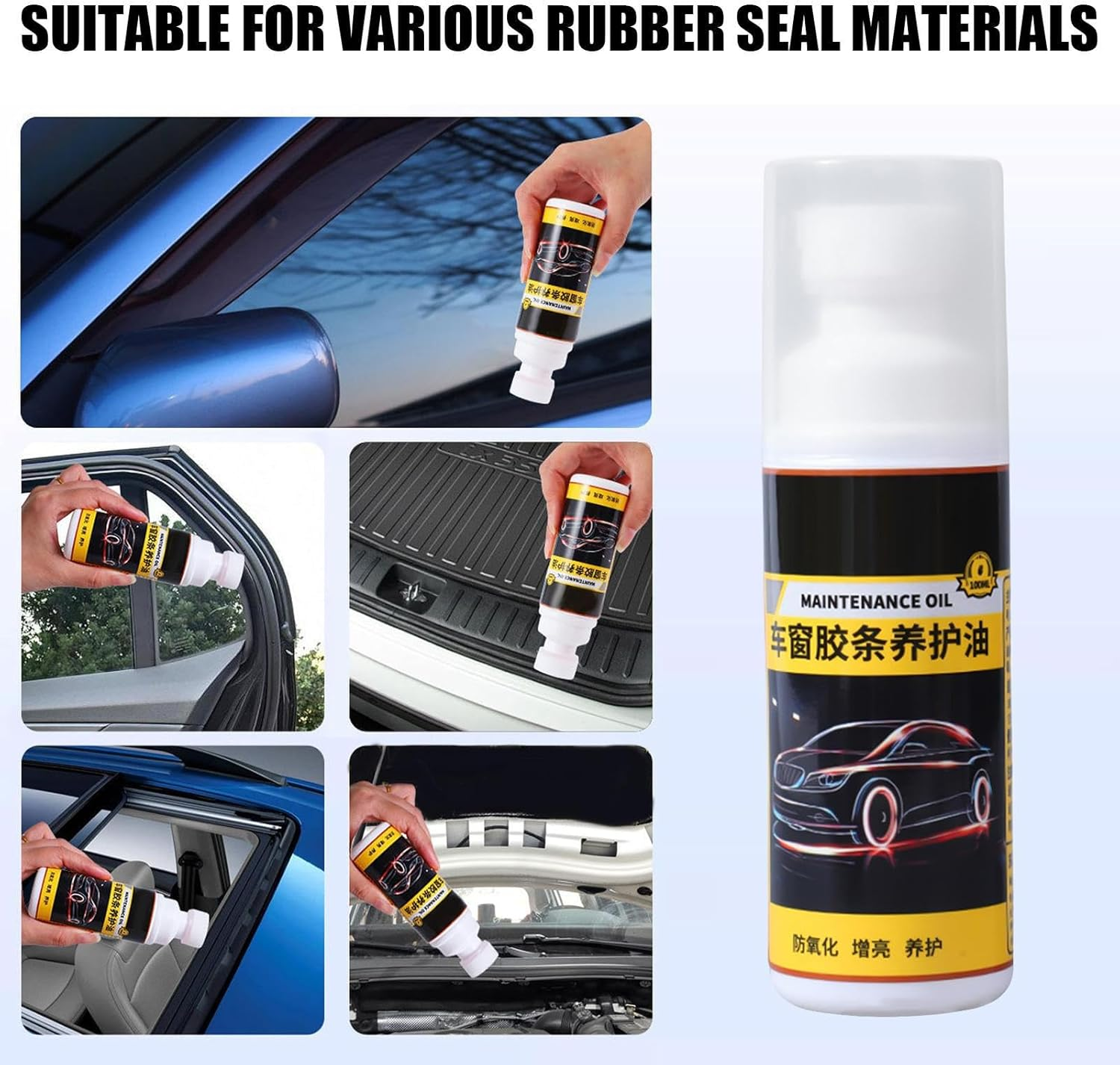 Interior Car Protectant,Rubber Strips Protective Agent,Auto Wiper Lubricant | for Tire Wheel Automotive Rv Marine Furniture Leather Seat Dashboard image number 3