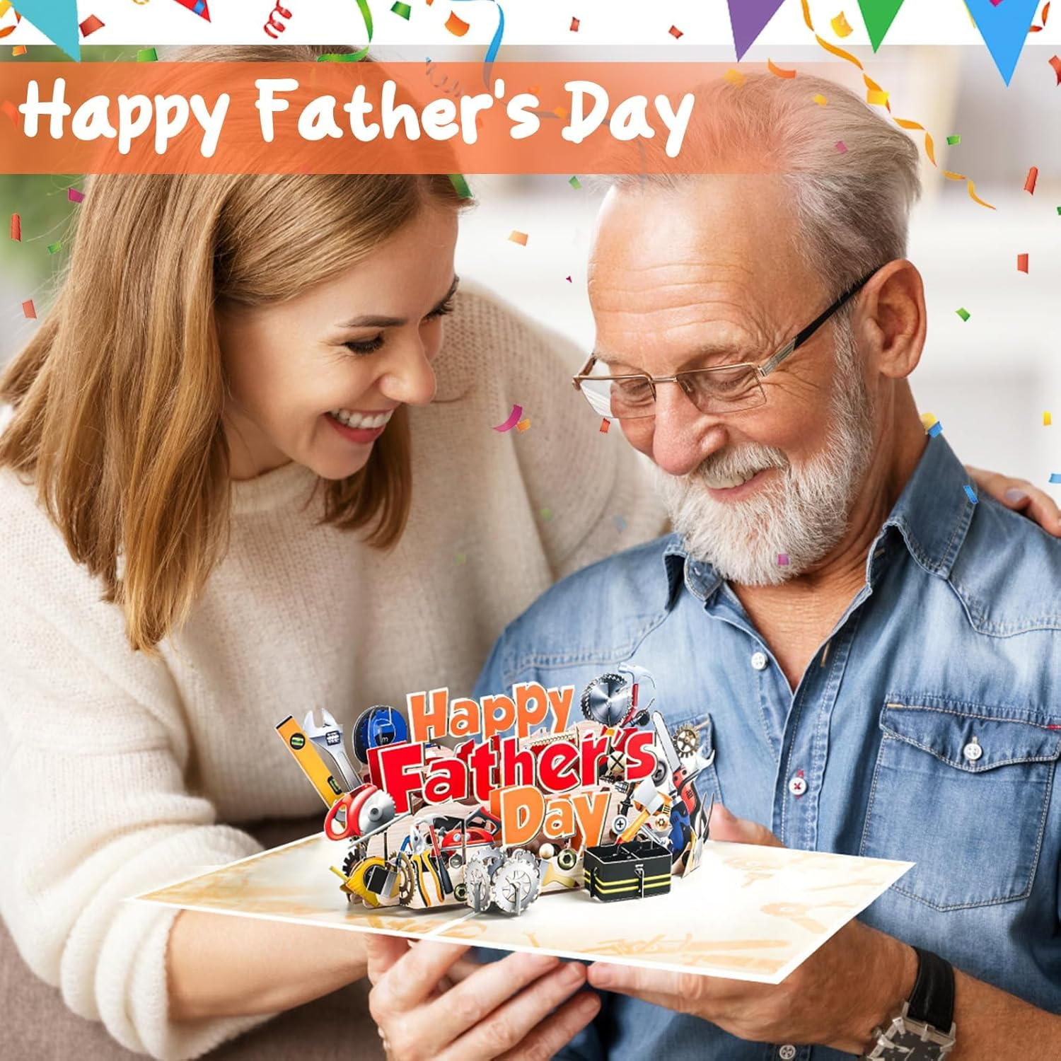 3D Pop up Father'S Day Card - Unique Greeting Card Gifts for Dady, Husband, Grandpa from Daughter, Son, Wife, Funny Fathers Day Greeting Cards Happy Fathers Day Card, Dad Birthday Gift image number 1