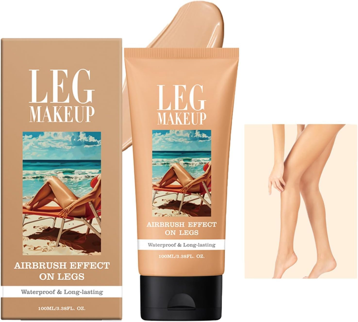 Miracle De Paris Leg Makeup,Miracle De Paris Body Coverage Perfector,Waterproof Sweat Proof Body Makeup,Leg M Akeup Waterproof No Transfer,All over Complexion Perfector for Legs (#2) image number 5
