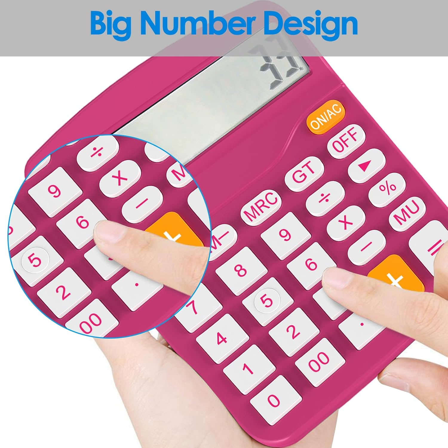 Helect Calculator, Standard Function Desktop Calculator (Plum) image number 2
