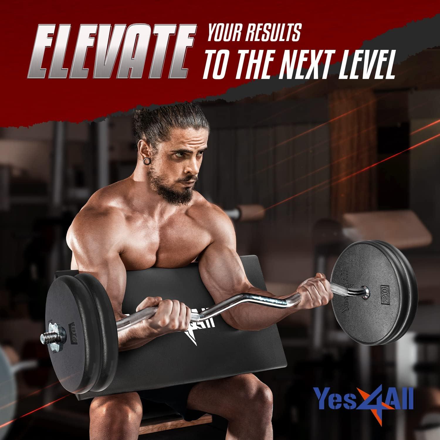 Yes4All Foam - Preacher Curl Pad, Simple Version of Preacher Curl Weight Bench for Arms, Biceps and Triceps, Space-Saving image number 4