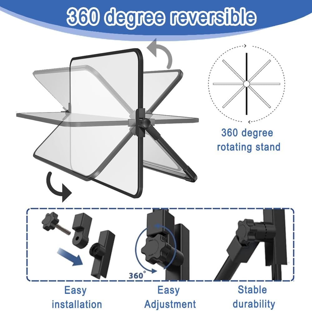 Magnetic Whiteboard Desk Double Sided White Boards with Stand Portable Small White Board Reusable for Office, Classroom,Home School Kids Drawing to Do List (42 * 30Cm) image number 2