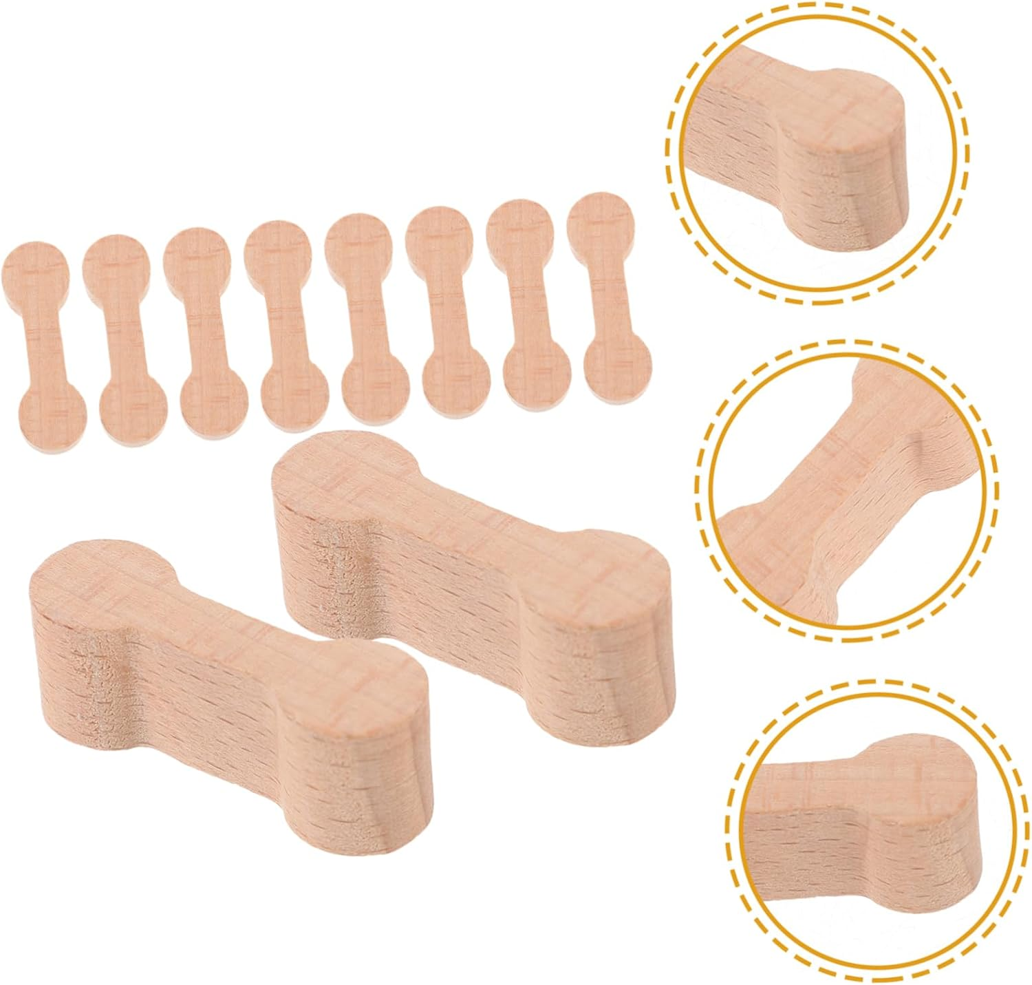 NAMOARLY 10Pcs Wooden Train Tracks Connectors Track Connectors Wooden Train Connectors Adapters image number 4