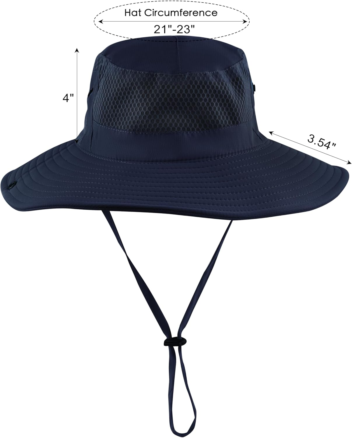 Mukeyo Womens Ponytail Sun Hat Wide Brim Mesh Bucket Hat UV UPF50 Protection Hat Foldable Summer Travel Beach Fishing Hats - Light Grey image number 2