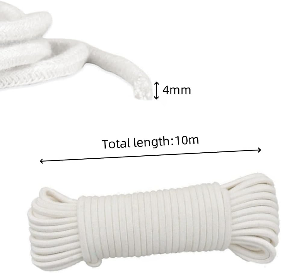 4Mm Self Watering Wick Cord for Vacation, 10M Potted Waterer Rope, DIY Automatic Watering Device, System Potted Plant Sitter Auto Drip Irrigation Waterer to Water African Violet Cotton String Rope image number 3