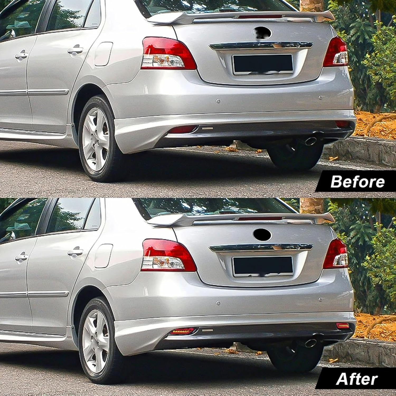 Car Fog Lights LED Rear Bumper Reflector Light for Vios 2008 2009 2010 2011 2012 2013 Start-Up Animation Lamps 12V image number 4