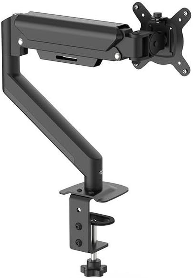 Heavy Duty Monitor Arm, Single Gas Spring Monitor Desk Mount for 13-32Inch Screens, Holds up to 15Kg/33Lbs, VESA 75X75/100X100 Mount, Compatible with Curved, Gaming, Ultrawide Monitors image number 2