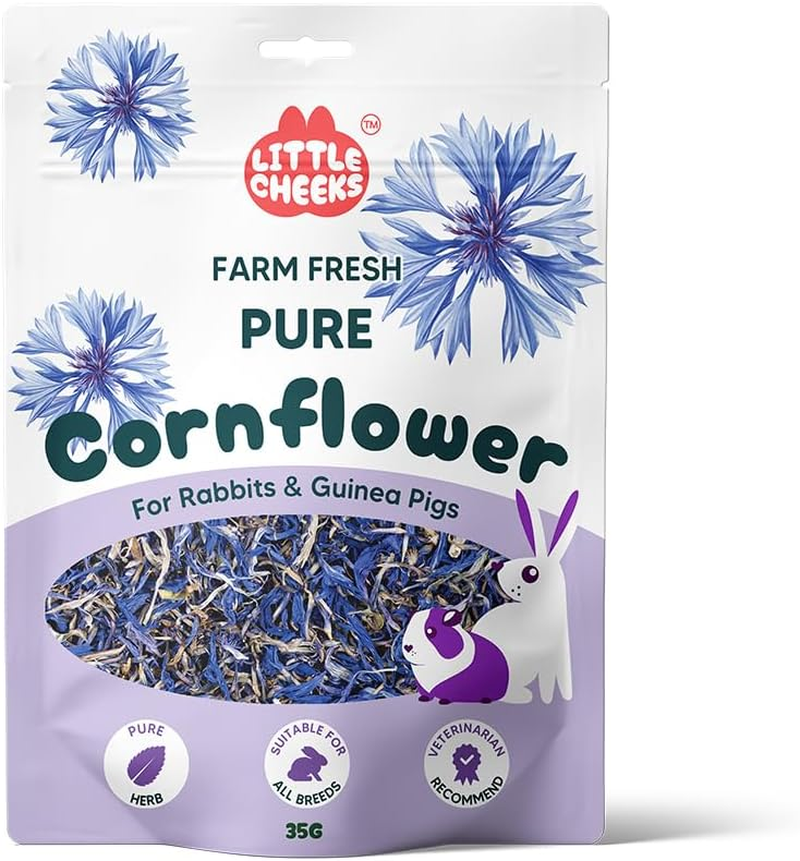 Pure Cornflower 35G for Rabbits& Guinea Pigs, Reduce Stress and Anxiety