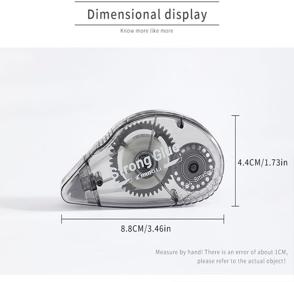 LEFAFA 4 Pack Double Sided Tape Roller, Scrapbook Journaling School Office Supplies Glue Tape Runner for Crafts, Gift Wrapping and Photo Tapes(8Mmx8M) (Transparent) image number 4