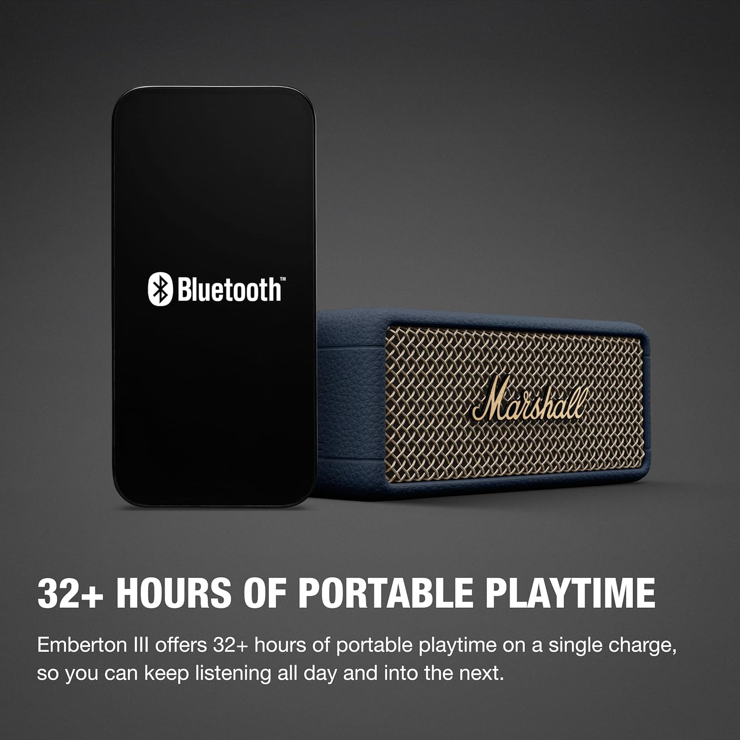 Marshall Emberton III Portable Bluetooth Speaker - Midnight Blue image number 6