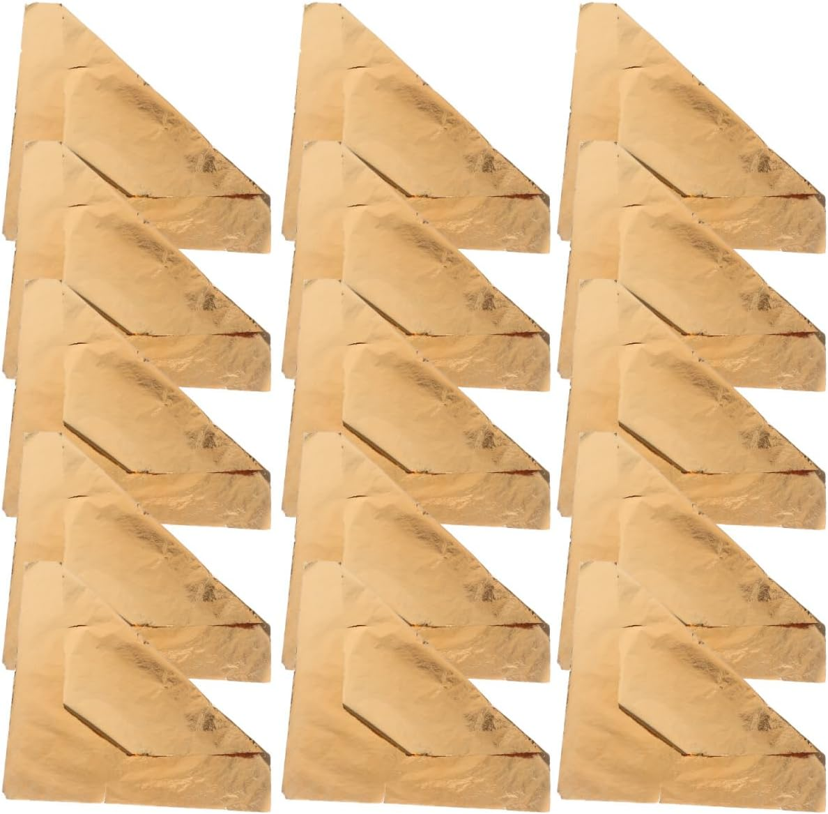 DOITOOL 100Pcs Copper Color Gilding Foil Imitation Leaf for DIY Crafts Furniture Decoration for Art Projects image number 2