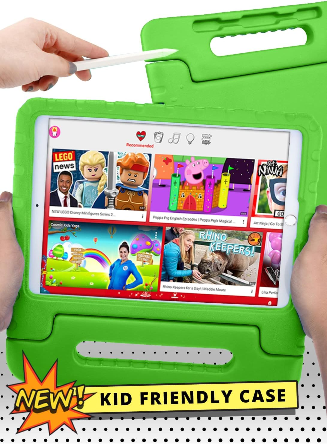 Official Cooper Dynamo Case for Ipad Air 1/ Ipad Air 2 Case for Kids, Ipad 6Th/ Ipad 5Th Generation Case for Kids, Ipad Pro 9.7 | Rugged Foam, Magic Handle, Stand, Pencil Holder, Eco-Mailer image number 1