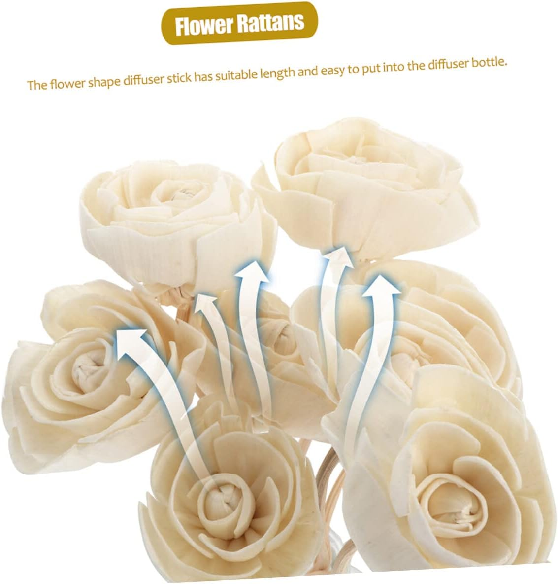 Veemoon 9Pcs Essential Oil Diffuser Sticks Aromatherapy Reed Diffuser for Wedding Decor image number 4