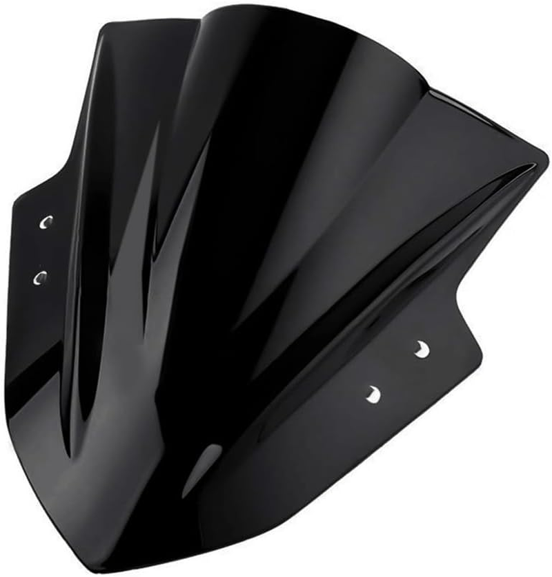 Amazicha Black Windscreen Windshield Double Bubble for Kawasaki Ninja 300 EX300 2013-2015, ABS Plastic, Black image number 1