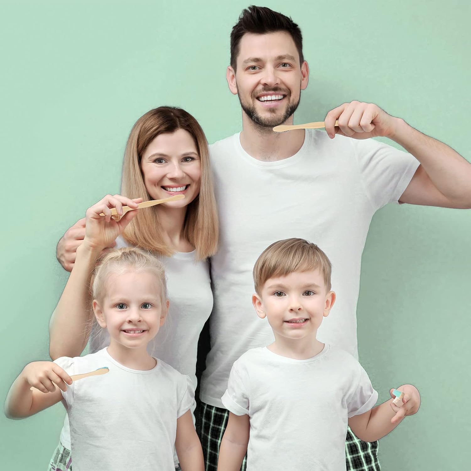 Sieral 120 Pcs 120 Pcs Bamboo Toothbrushes Bulk Soft Bristle Individually Wrapped Travel Toothbrush Eco Friendly Natural Wooden Tooth Brush for Kid Adult Home Travel Use, 7.5 Inch, 12 Colors (Letter) image number 6