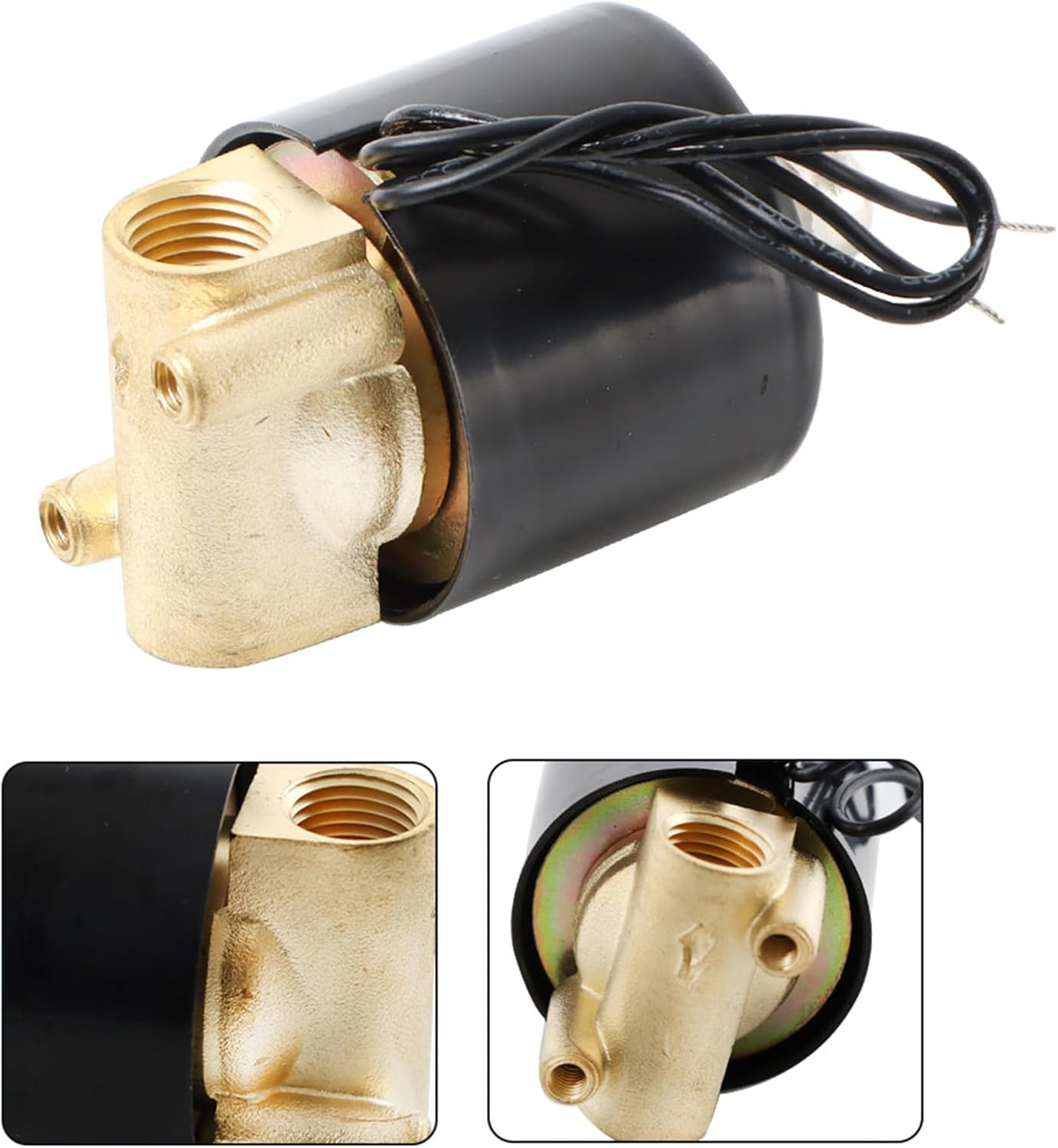 Electric Solenoid Valve 1/4 12V DC DN8 Normal Closed Electric Solenoid Valve Water Air Brass image number 6