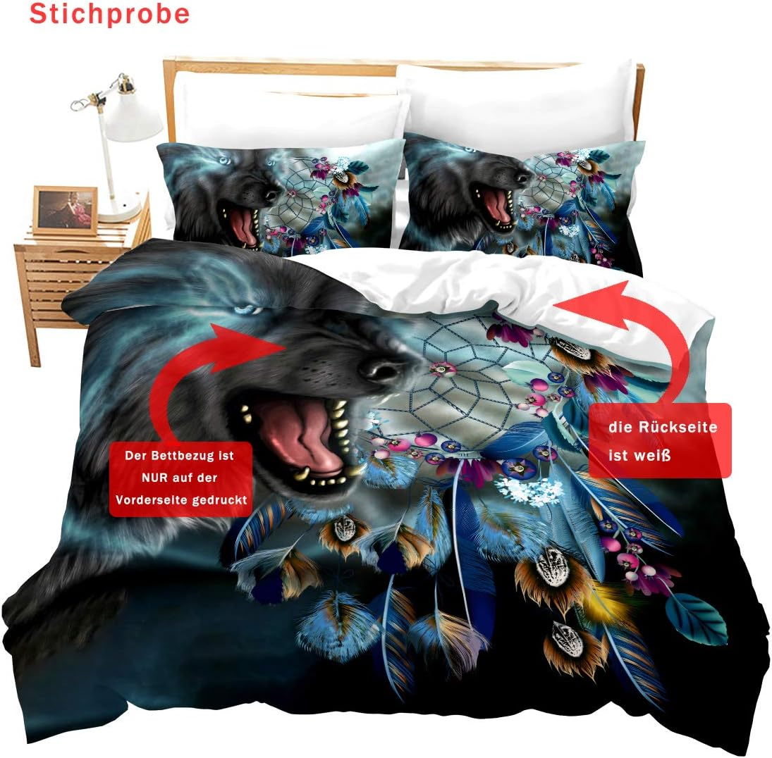 Homemissing Betta Fish Duvet Cover Set, Colourful Siamese Betta Fish Bed Set, Underwater Animal Pattern, Bedding Set, 135 X 200 Cm, for Children, Adults, Aquarium, Life in the Sea, Sea World Room Decoration image number 1