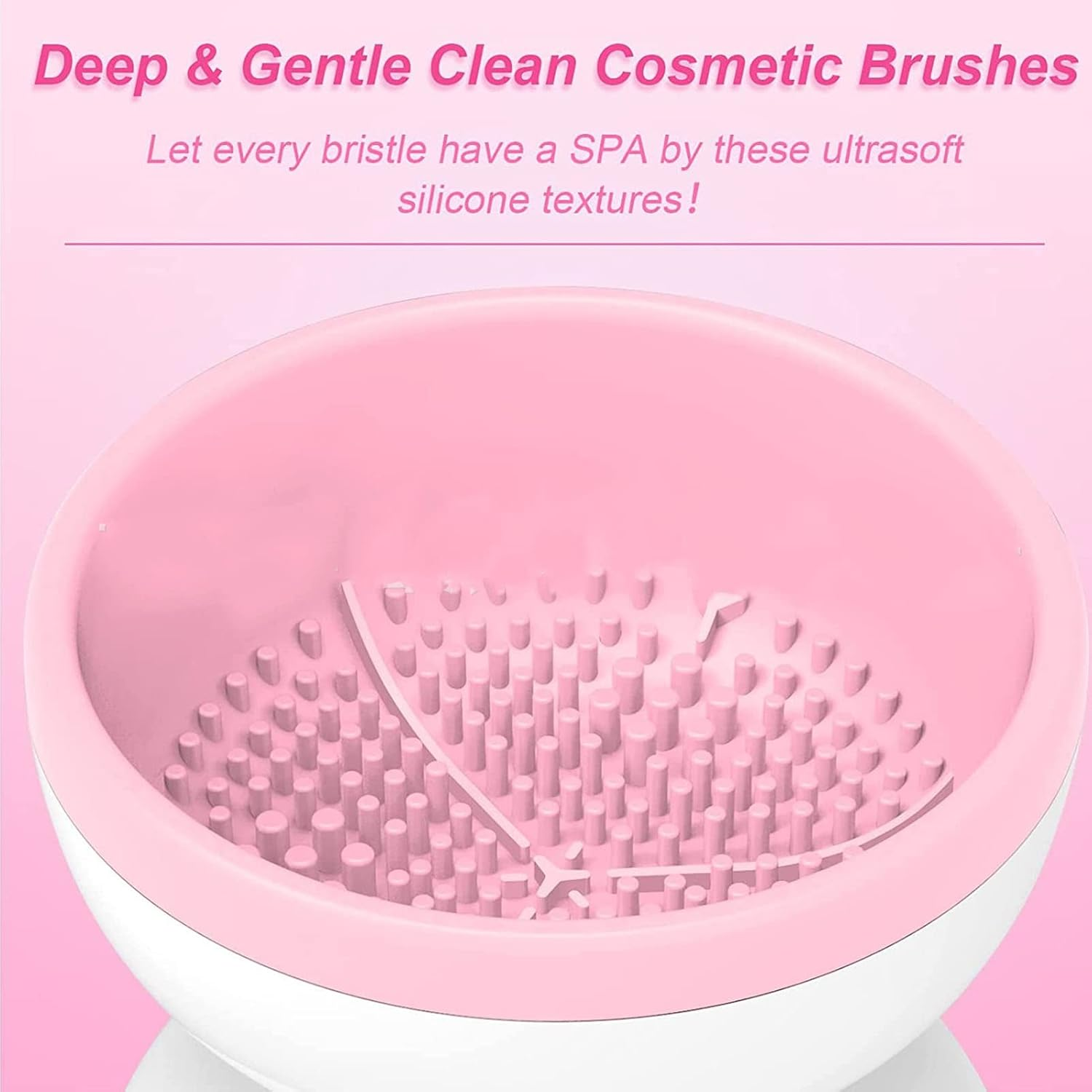 Electric Makeup Brush Cleaner Machine, USB Automatic Brush Cleaner Spinner Dryer Portable Cosmetic Brush Cleaner Tools Cosmetic Brush Dryer, Valentines Day Gift,