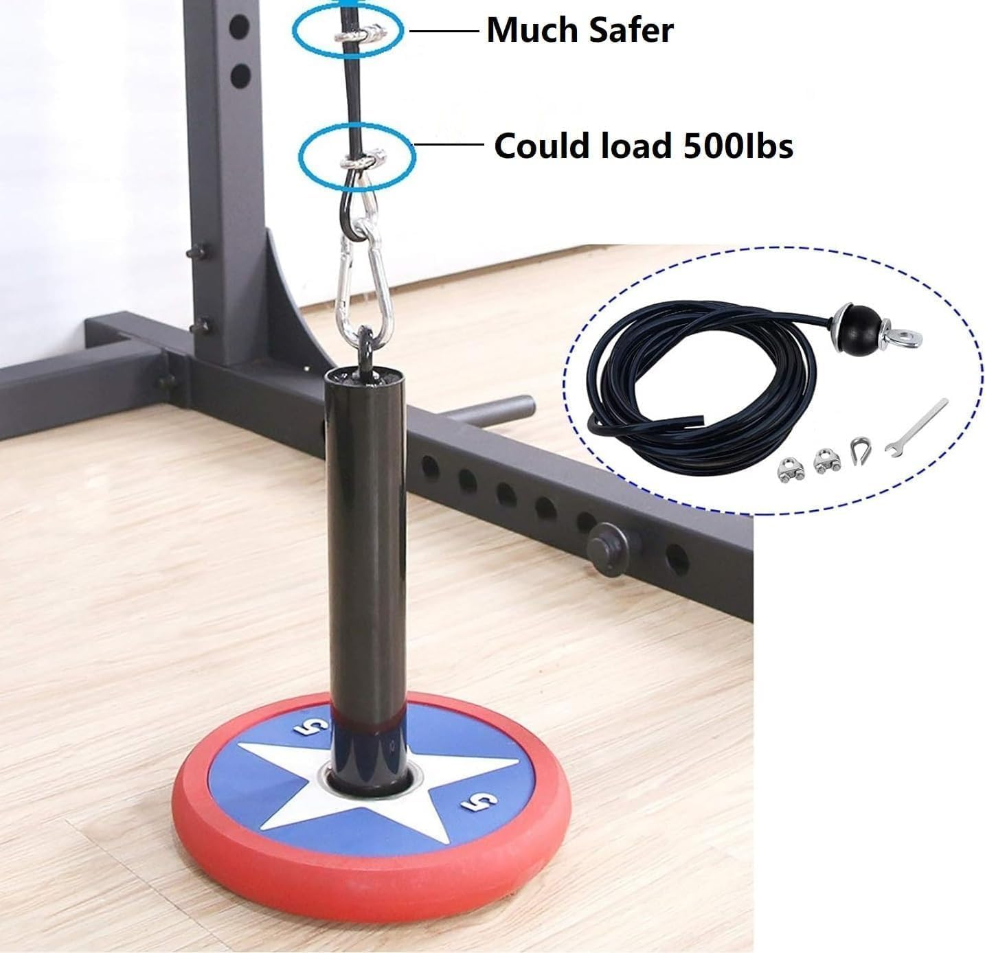 Fitness Pulley Cable, Adjustable Home Gym Cable Pulley System，Replacement Fitness Cable for Pulley Machine Accessories, Thick 5Mm Heavy Duty Pulley Cable for Home Gym - 157Inches/4M image number 3