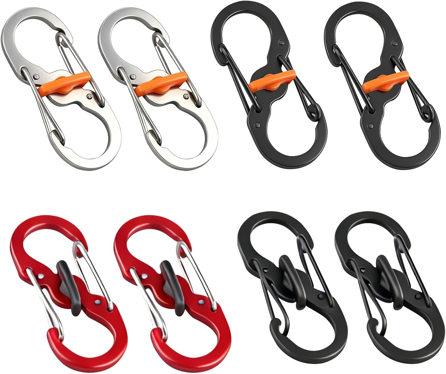 Zipper Clip Travel Security, Durable Zipper Clips anti Theft for Backpack, Built-In Lock Buckle anti Theft Clips, Quick Disconnect Bag Fasteners (6 PCS) image number 3