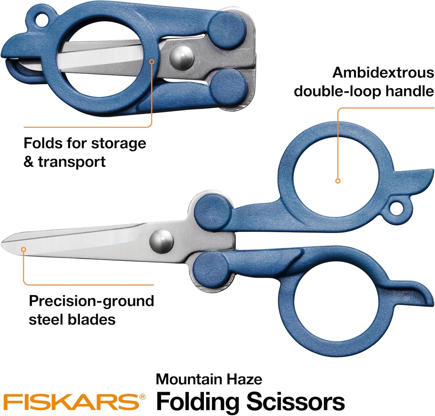 Fiskars Designer Folding Scissors 4"-Mountain Haze 1067375 image number 5
