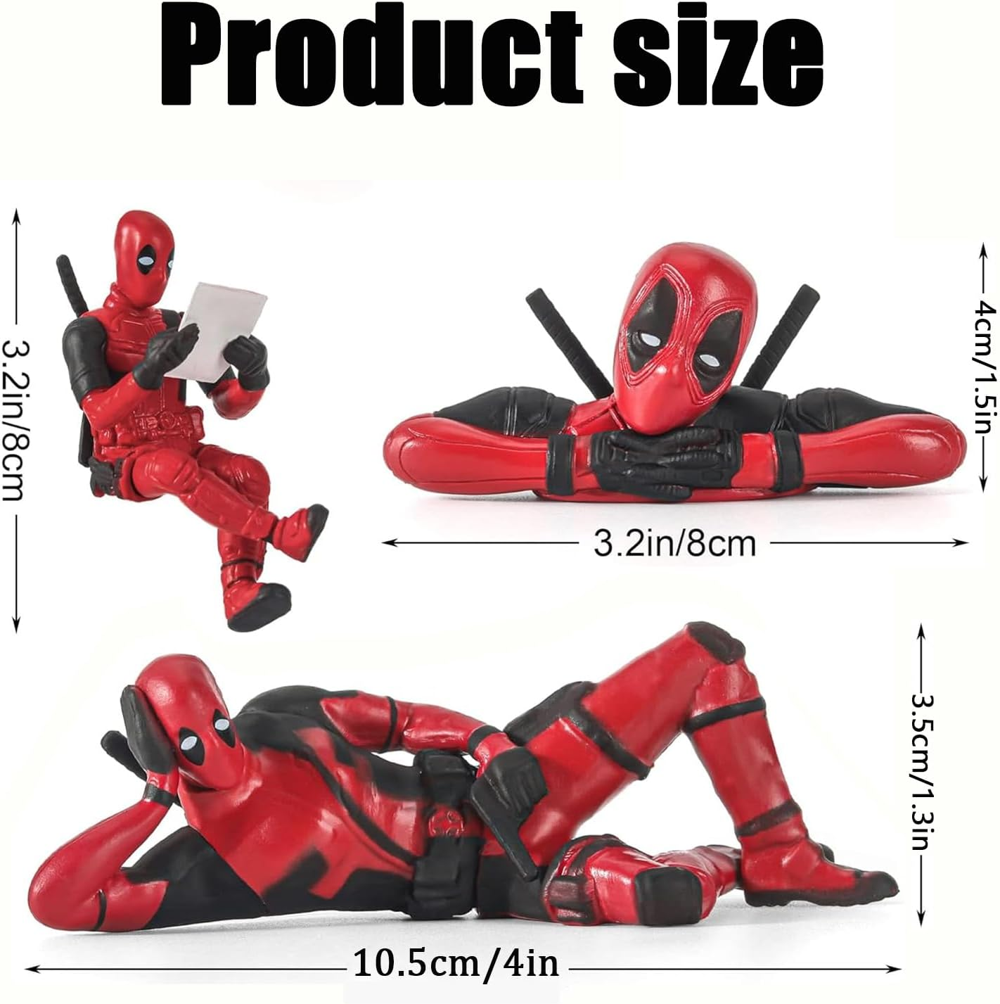 3PCS Car Interior Model Ornaments Home Office Desk Charm Christmas Ornaments Auto Motorcycle Truck Decoration（Different Postures）