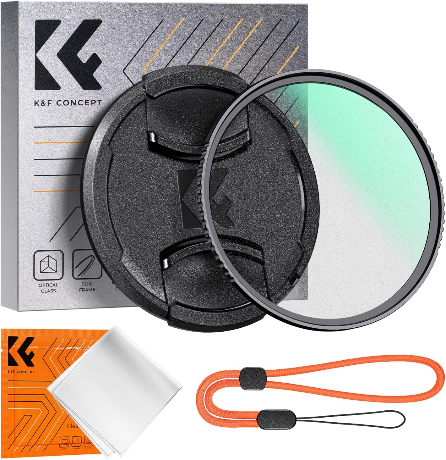 K&F CONCEPT 67Mm Black Diffusion 1/8 Filter with Camera Lens Cap Kit, Pro Mist Dreamy Cinematic Effect Filter with Multi-Coated for Photography/Video/Vlog/Portrait (Nano-K) image number 3